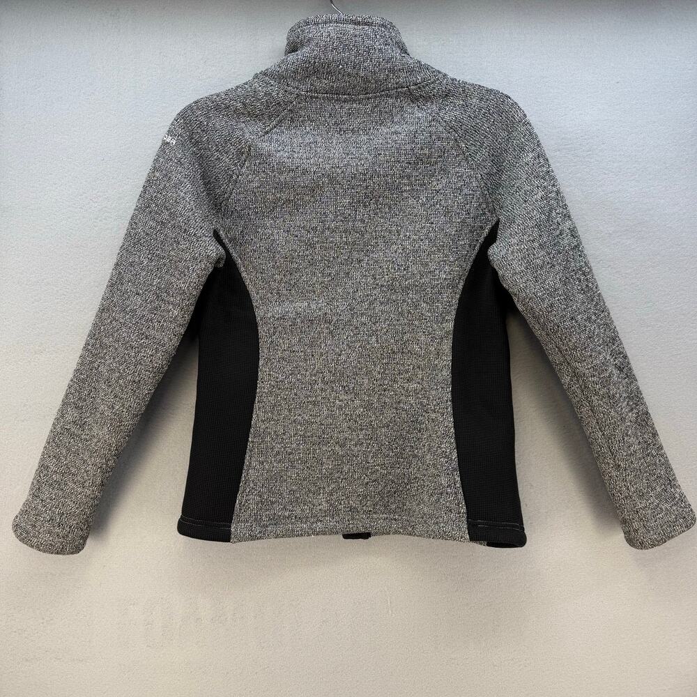 Spyder Jacket Women's Medium Black Charcoal Heather Sherpa Lined Cozy Jacket - Picture 2 of 12